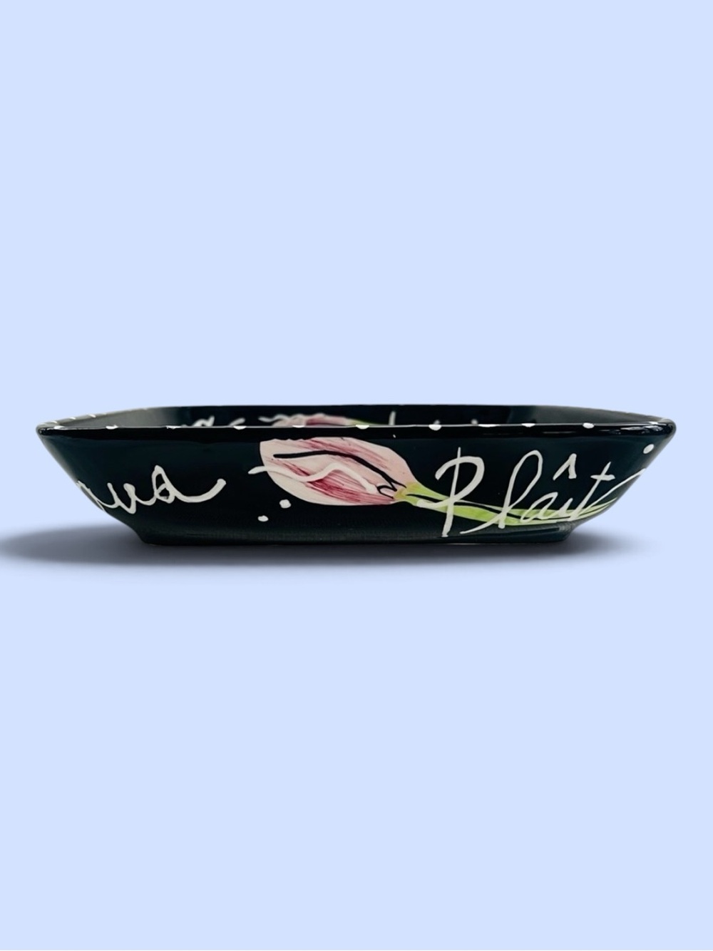 VTG Joanne Delomba for Lotus Hand-Painted Pop‎ Art Ceramic Square Serving Bowl - Picture 4 of 8